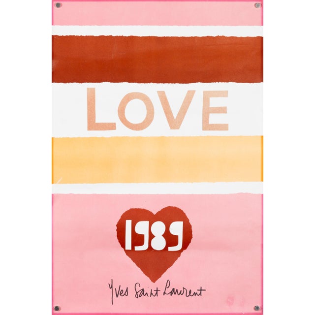 Love 1989 Original Art Poster by Yves Saint Laurent For Sale - Image 9 of 9