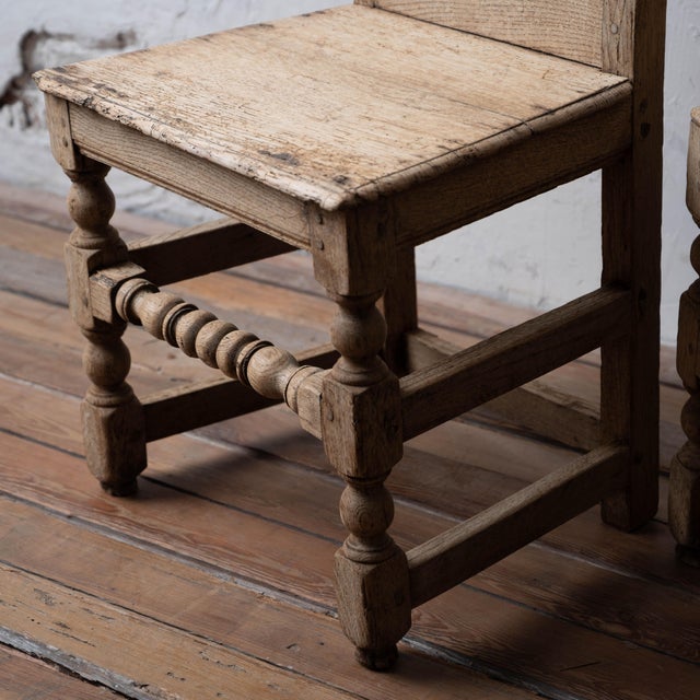 A Pair of Oak Back Stools, 17th Century For Sale - Image 13 of 18
