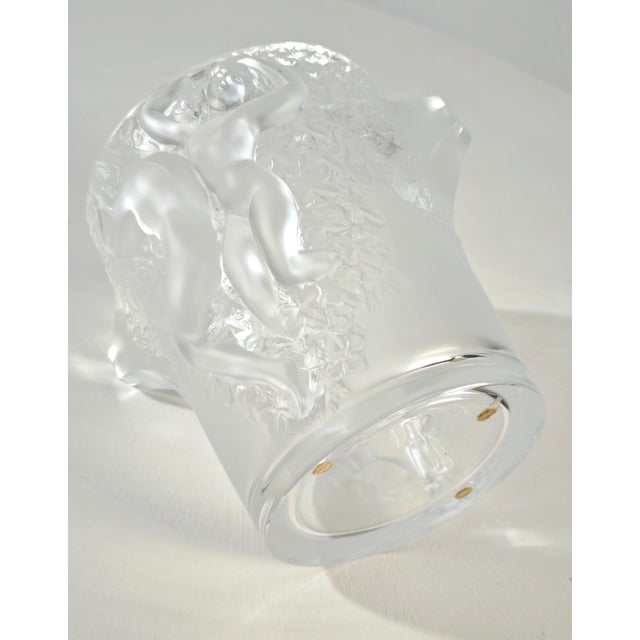 Ganimede Ice Bucket in Satin Crystal by René Lalique for Lalique, Paris, 1950 For Sale - Image 9 of 16