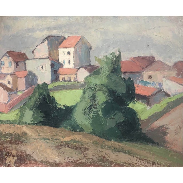 Geneviève Mégevand, Paysage rural, Oil on Canvas, Framed For Sale - Image 10 of 10