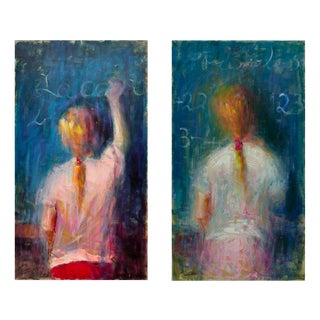 Renato Criscuolo, Alla Lavagna and a Scuola, 2009, Oil on Canvas For Sale