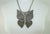 Silver Metal Articulated Butterfly Pendant Necklace, c.1970 For Sale - Image 11 of 12