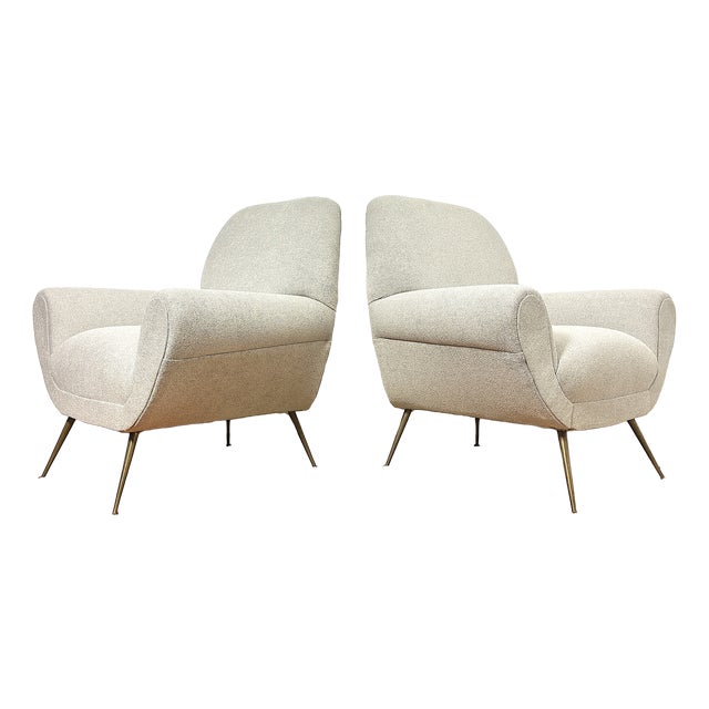 Gigi Radice Armchairs by Minotti, Italy, 1950s, Set of 2 For Sale
