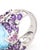 Metal Blue Topaz Amethyst Cocktail Ring Sz 7 18k White Gold Flowers Vines Fine Jewelry For Sale - Image 7 of 7