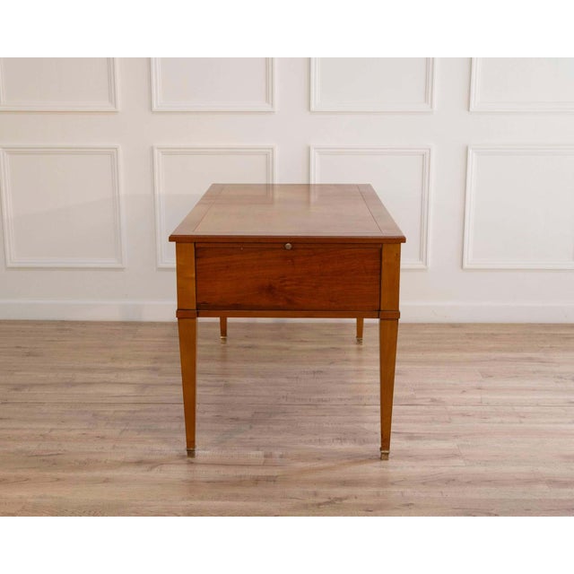 Louis XVI Style Mahogany Bureau Plat (Directoire Desk), Mid-20th Century For Sale - Image 10 of 10