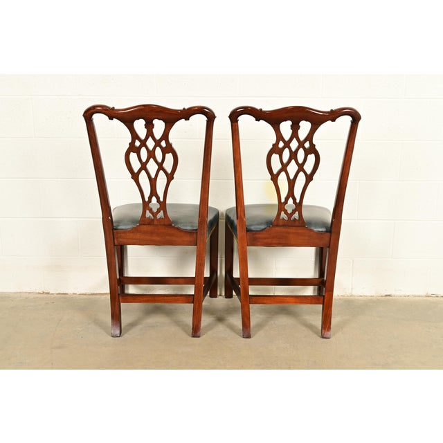 Councill Craftsmen Georgian Carved Mahogany Dining Chairs, Set of Four For Sale - Image 12 of 13