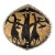 African Painted Animal Hide Shield Giraffe Safari Scene Braided Fur Edge Wall Art For Sale