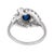 1930s Art Deco Cabochon Cut Sapphire Diamond Platinum Dinner Ring, Size 6.25 For Sale In Los Angeles - Image 6 of 7