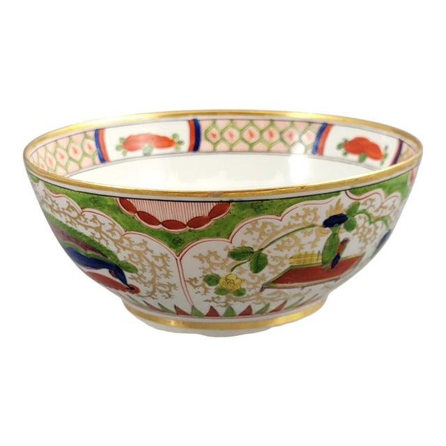 Antique Worcester Porcelain Bowl with Dragon in Compartments Decor, 1815 For Sale - Image 14 of 14