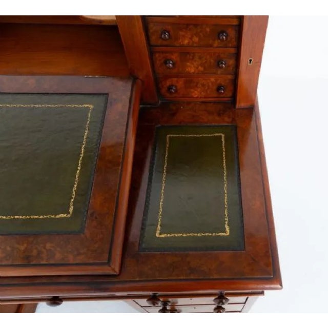 Victorian Dickens Desk in Walnut, 1870 For Sale - Image 3 of 5