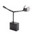 Modern dark bronze sculpture representing a stylized hand mounted on a vertical rod and rectangular base. This sculptural...