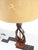 Mid 20th Century Pair of Mid Century Modern Sculptural Flame Motive Oiled Walnut Table Lamps MINT For Sale - Image 5 of 7
