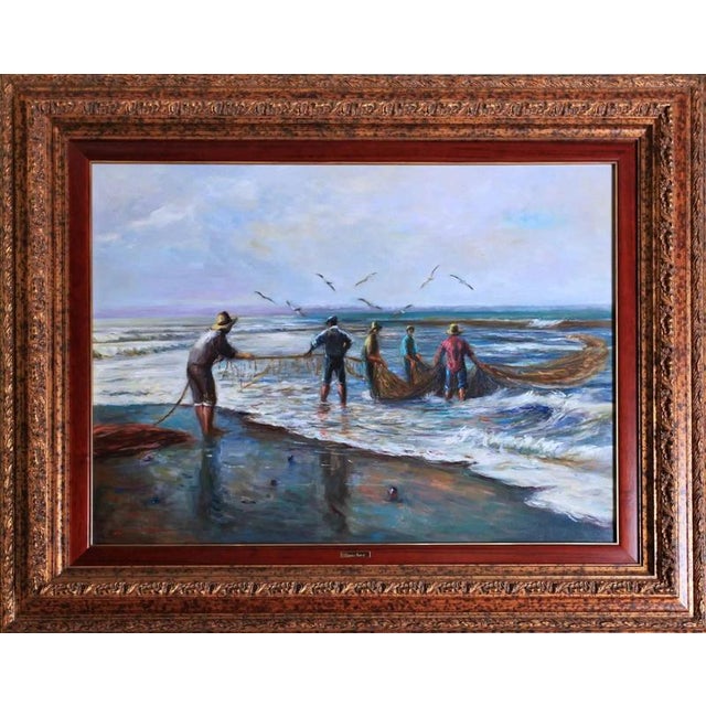 Painting from the second half of the 20th century. Oil on canvas. Signed in the lower left corner. Excellent condition....
