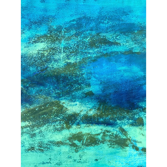 Patricia Zippin "Pond Water 1" 1980s Abstract Original Painting For Sale - Image 4 of 6