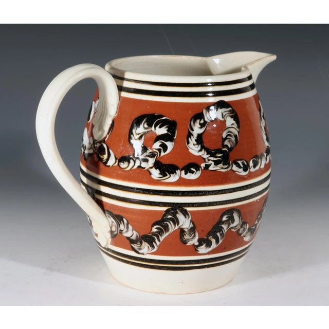 Antique English Mocha Pottery Earthworm Jug, Circa 1820 For Sale In Philadelphia - Image 6 of 10