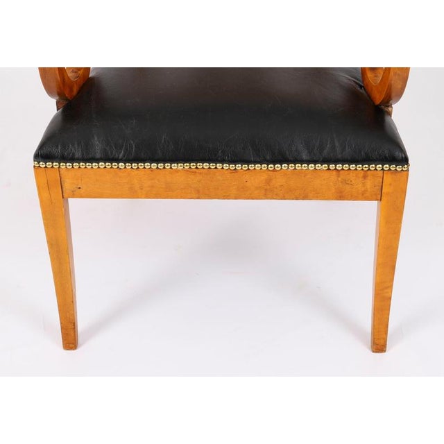Black Antique 19th Century Swedish Biedermeier Birchwood Ebonized Armchairs, Set of 2 For Sale - Image 8 of 13