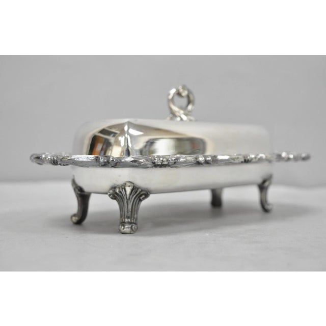 Vintage Fb Rogers 1959 Victorian Silver Plated Footed Covered Butter Dish For Sale - Image 14 of 14
