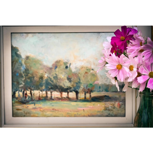 Ezio Pastorio, Lombard Plain, 1970s, Oil on Canvas For Sale - Image 3 of 12