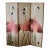 Vintage Hand Painted Flamingos Three Panel Screen Room Divider For Sale