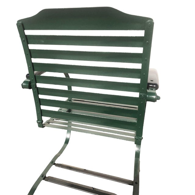 Metal Mid-Century Steel Springer Rocking Outdoor Patio Chairs - A Pair For Sale - Image 7 of 7