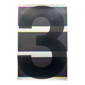 “3” Numbers Series Limited Edition Serigraph Poster by Paula Scher