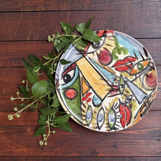 Contemporary Ceramic Wall Plate by Gennaro Condurso, Seminara, Italy, 2000s For Sale - Image 3 of 13