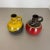 German Pottery Vases in Red and Yellow from Steuler Ceramics, 1970s, Set of 2 For Sale - Image 4 of 18