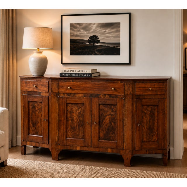 Traditional Large Antique Italian Walnut Sideboard, 1820 For Sale - Image 3 of 18
