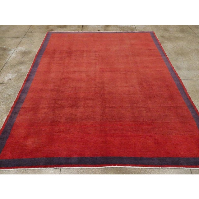 Galerie Shabab Collection Mid-20th Century Handmade Turkish Anatolian Art Deco Style Room Size Carpet For Sale - Image 4 of 10