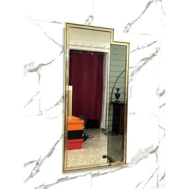 Geometric Mirror, Italy, 1970s For Sale - Image 4 of 8