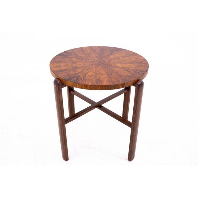 Brown Art Deco Table, France, 1950s For Sale - Image 8 of 8