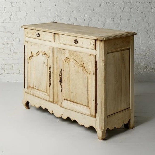 19th Century Belgian Bleached Oak Two-Door Dresser For Sale In Birmingham - Image 6 of 7