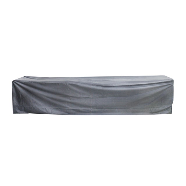 Cypress Teak Wood 128" Sofa With Gray Color Rope Design For Sale - Image 9 of 12