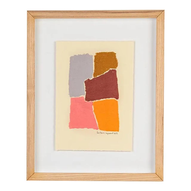 Abstract Oil Painting by French Artist Hortense Reynaud For Sale