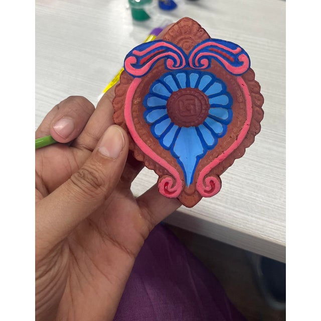 Indian Handmade Lighting Oil Lamp For Sale - Image 3 of 7