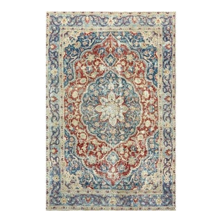1940s Vintage Persian Tabriz Area Rug 6 X 10 For Sale