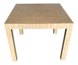Vintage 1970s Parsons Dining Table; Expandable With 2 Leaves