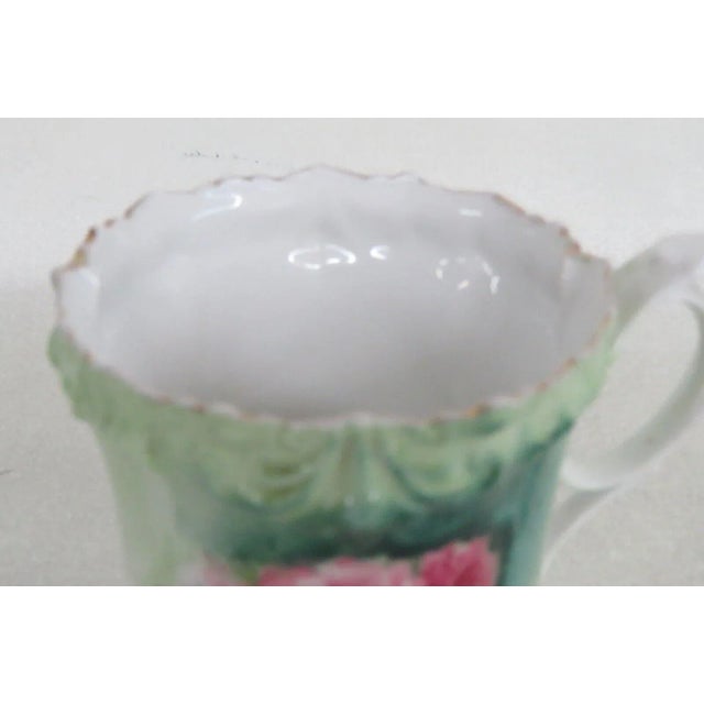 Rs Prussia Porcelain Floral Pink Roses Green Shaving Mug For Sale - Image 10 of 13
