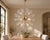 Gold Sputnik Light with 50 Murano Glass Beads and a Golden Frame from Justfurnituress SRL For Sale - Image 8 of 10