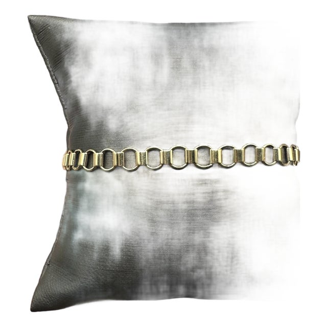 14kt Yellow Gold Circle Link Bracelet - 7.5", 5.2mm, 3.5g, Lobster Clasp, New For Sale