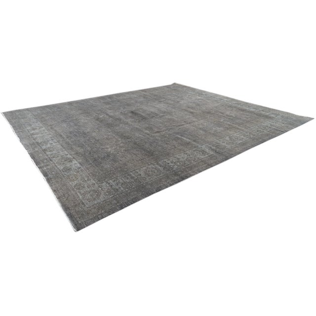 Contemporary Gray Overdyed Wool Room-Size Rug. For Sale - Image 10 of 12