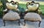 1990s Pair Vtg. French Louis XV Style Carved Walnut Armchairs Gold Damask Chairs For Sale - Image 5 of 18