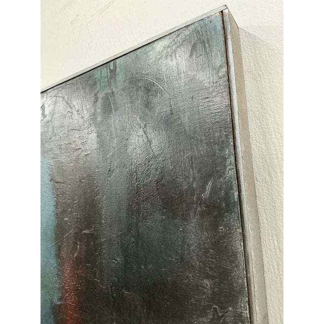 “At the Corner of the Earth” 1960 Vintage Abstract Painting by Bob Witz For Sale - Image 10 of 12