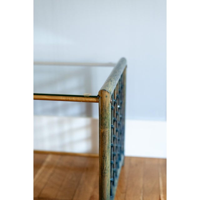 Vintage Nesting Tables in Bamboo with Glass Top from Gallotti & Radice, 1970, Set of 3 For Sale - Image 11 of 15