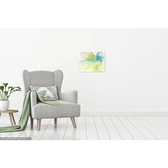 "A River in France" Contemporary Abstract Landscape Oil Pastel Drawing by Martha Holden For Sale In Los Angeles - Image 6 of 7