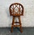 Mid 20th Century Rattan Backed Swivel Bar Stool For Sale - Image 4 of 11