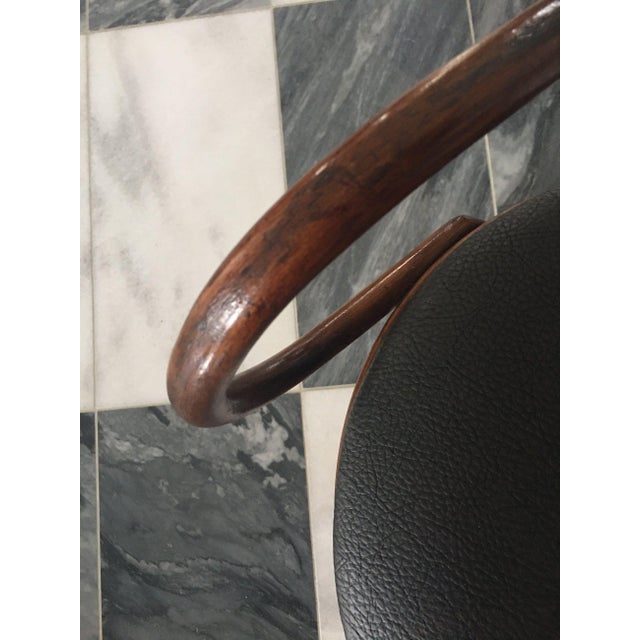 Wood Mid-Century Modern Bentwood Dining Chairs With Black Upholstery by Shelby Williams- Set of 8 For Sale - Image 7 of 8