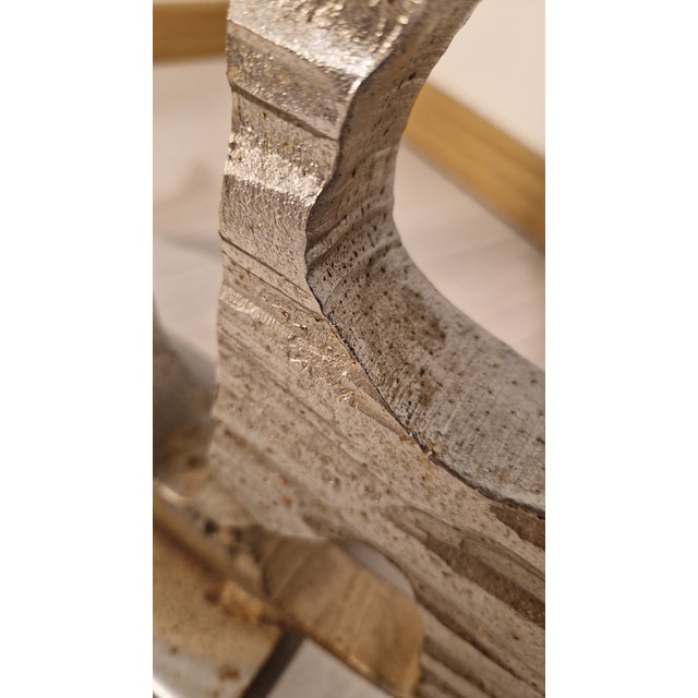 Mid-Century Modern Gino Masciarelli, Informal Design Sculpture, 1970s, Silver Metal For Sale - Image 3 of 11