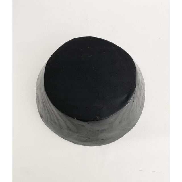 Wood Artisan Hand-Carved Teak Wood Bowl For Sale - Image 7 of 9