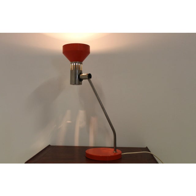 Mid-Century Orange Table Lamp, Germany, 1970s For Sale - Image 6 of 11